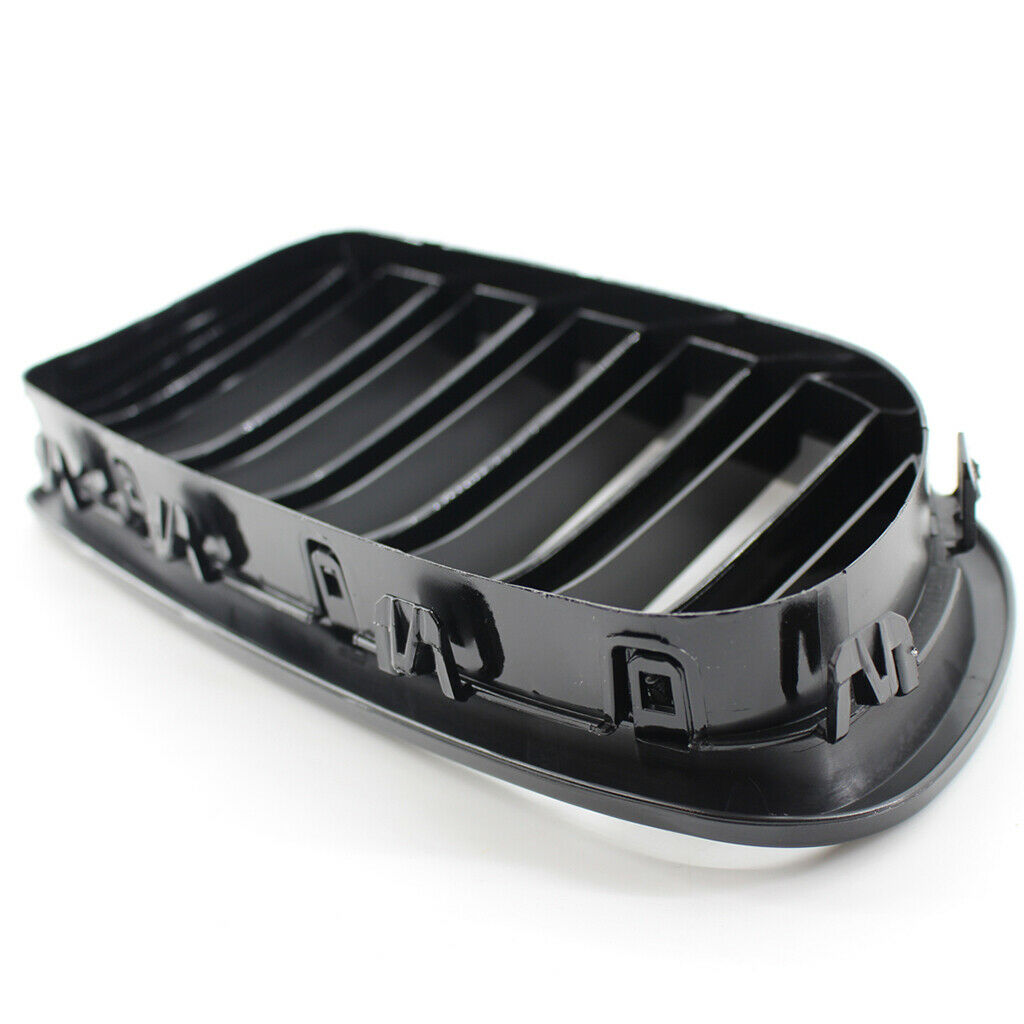 Pair Gloss Black Front Kidney Grilles Grill For BMW F10 F18 2010-2015 NEW