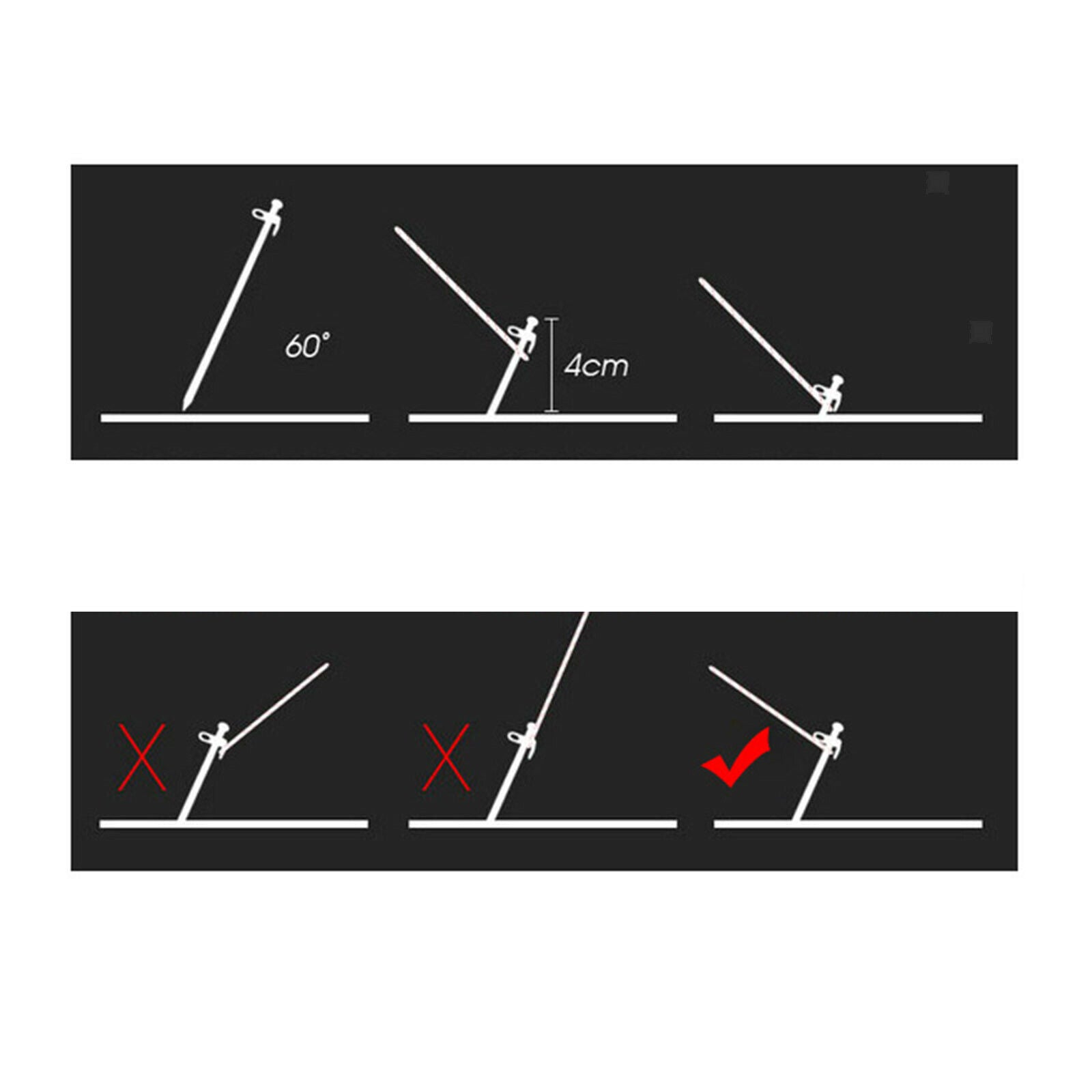 40cm Tent Stake Deluxe Mallet Unbreakable Inflexible Tent Pegs Ground Nail