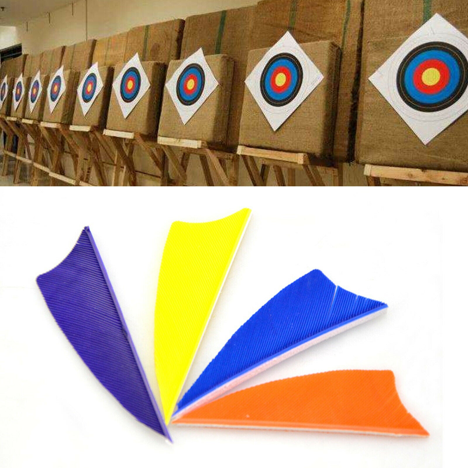 50PCS 2" Archery Arrow Feather Natural Fletching Turkey Fletches Bow Arrow P