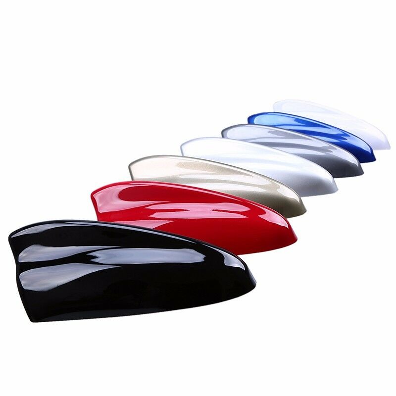 Black Big Shark Fin Style Car Roof Antenna FM Signal Amplifier Aerial Universal
