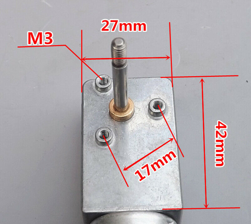 1pcs 370 Long Shaft Geared Motor Seven-shaped DC Motor High Speed Geared Motor