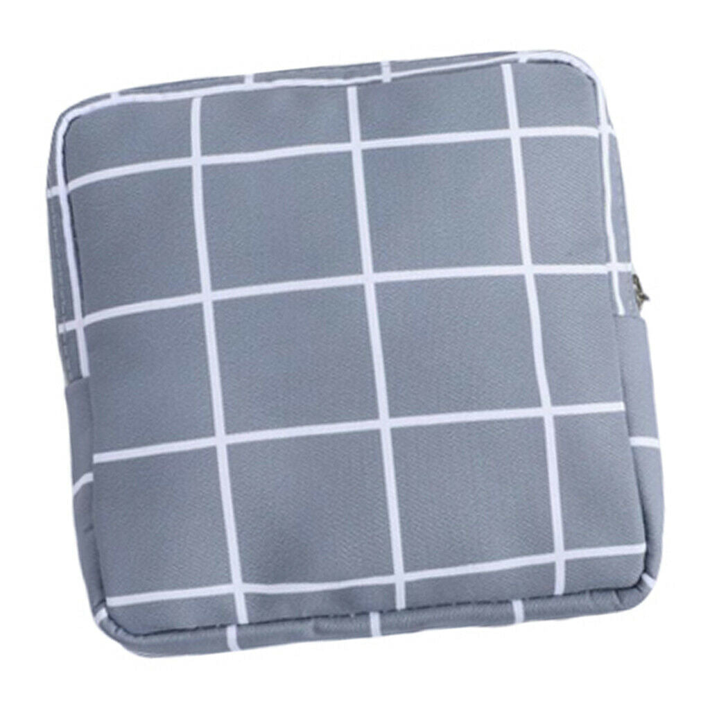 2x Cotton Sanitary Bag Pouch Napkin Towel Makeup Coin Organizer Women Girls