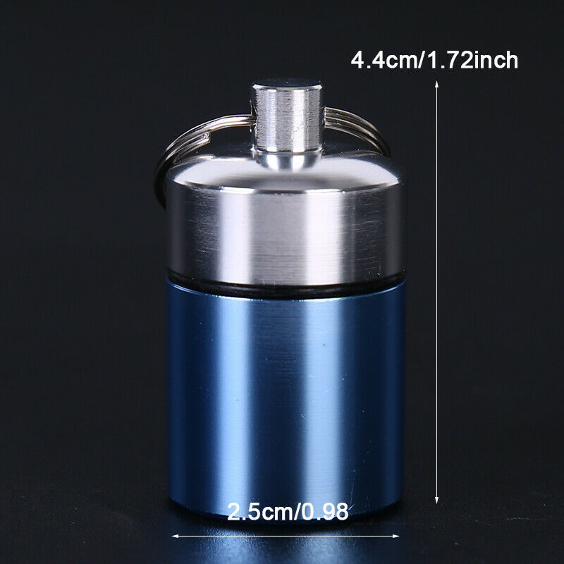 Mini Portable Aluminum Pill Case Carry Bottle Earplugs Box Keychain Conta.l8