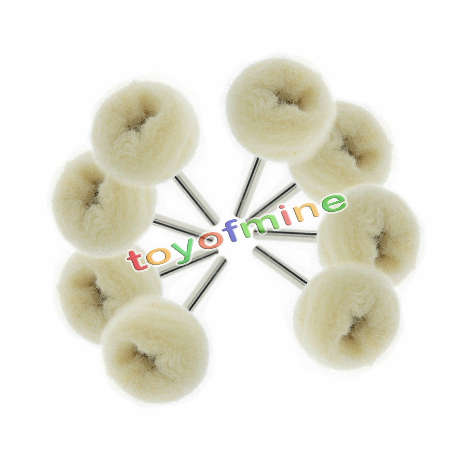 10PC Doux Fin Laine Polir 1 " Polissage Roues Pour Dremel Rotatif Accessoire
