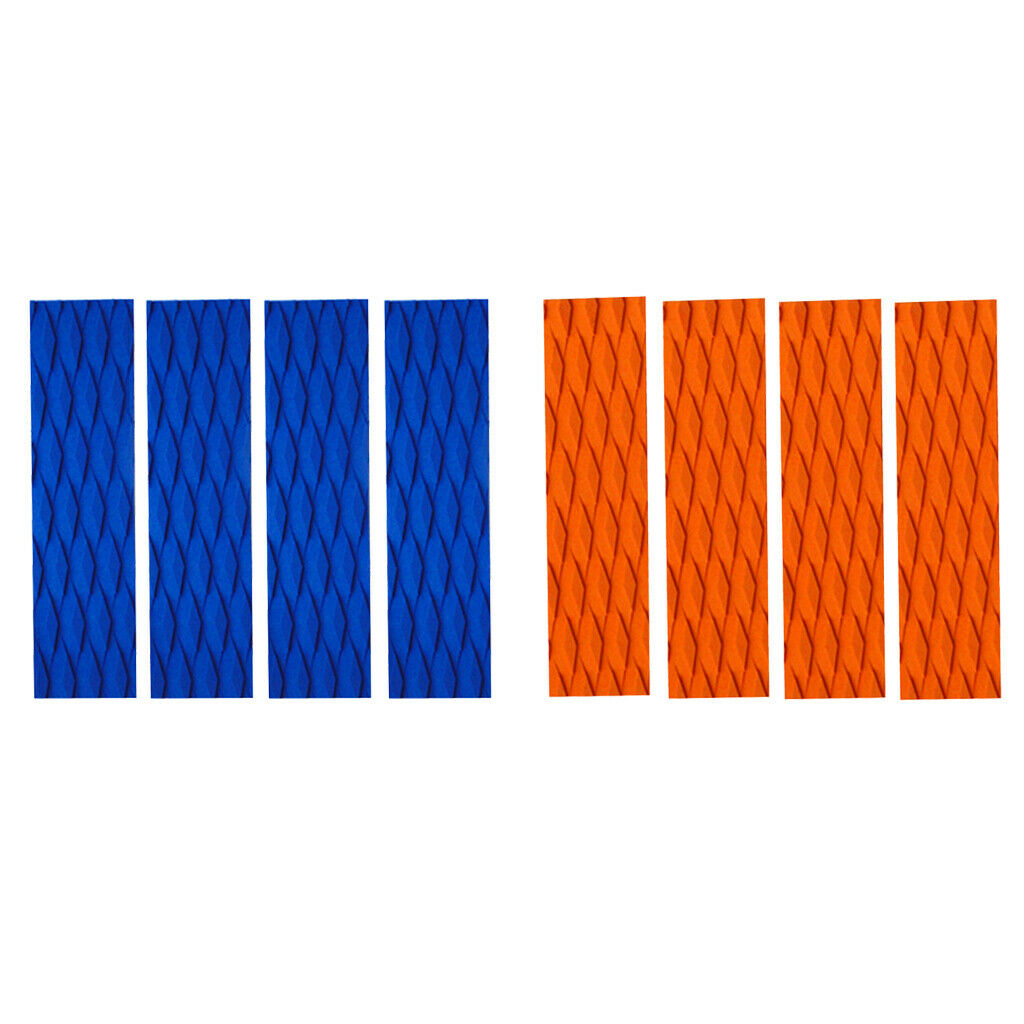 2X 4 Skimboard Surfboard Traction Tail Pads Bar Grip Longboard Mat Sheet Orange
