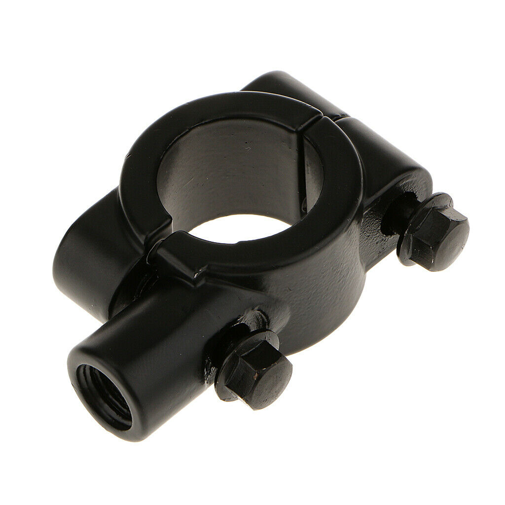 2 Pieces Motorcycle Bike Handlebar Mirror Fixing Bracket Matte Black
