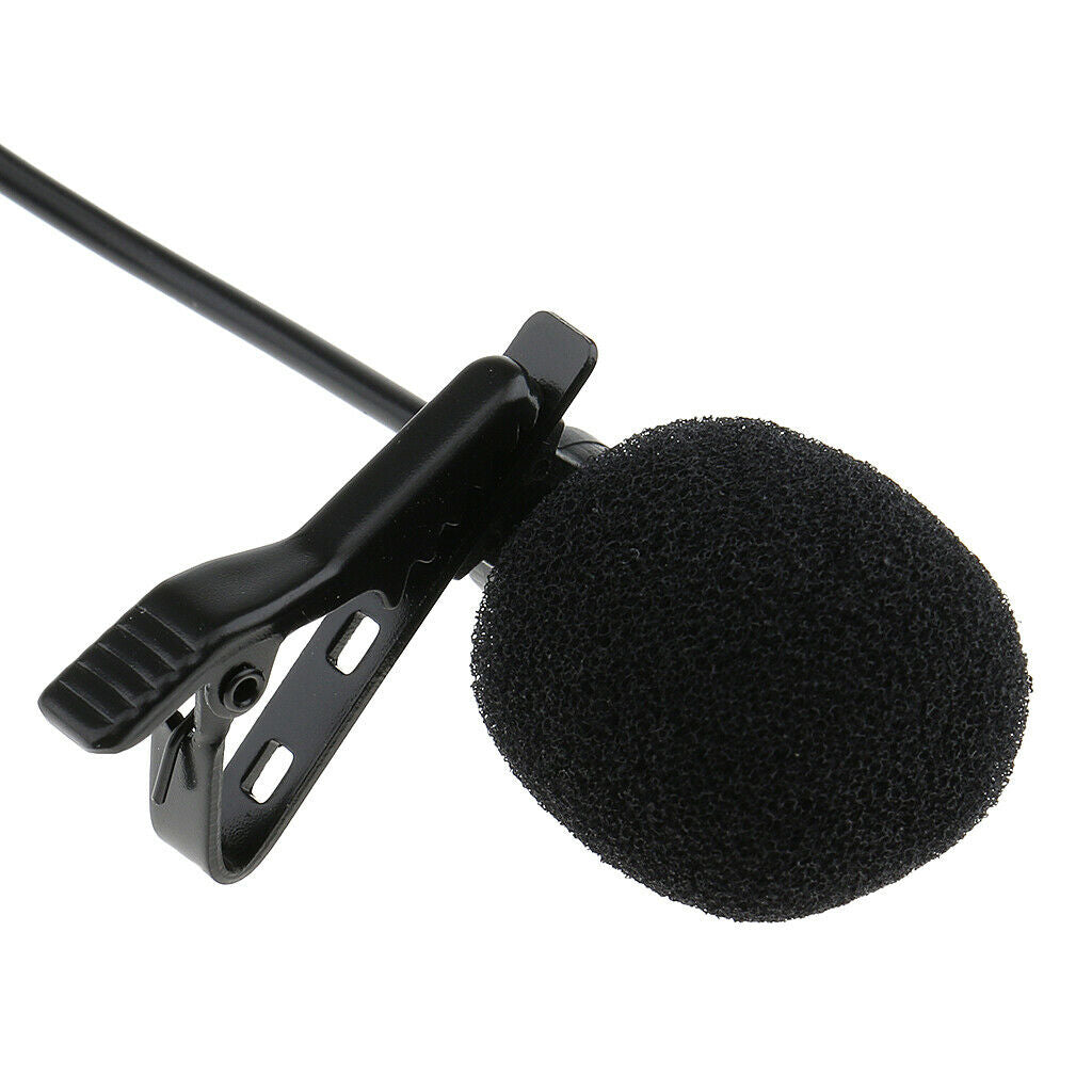 2 Pcs Mini Lavalier Microphone Mic w/ Clip for Vloggers 4-Pin Tie Clip On
