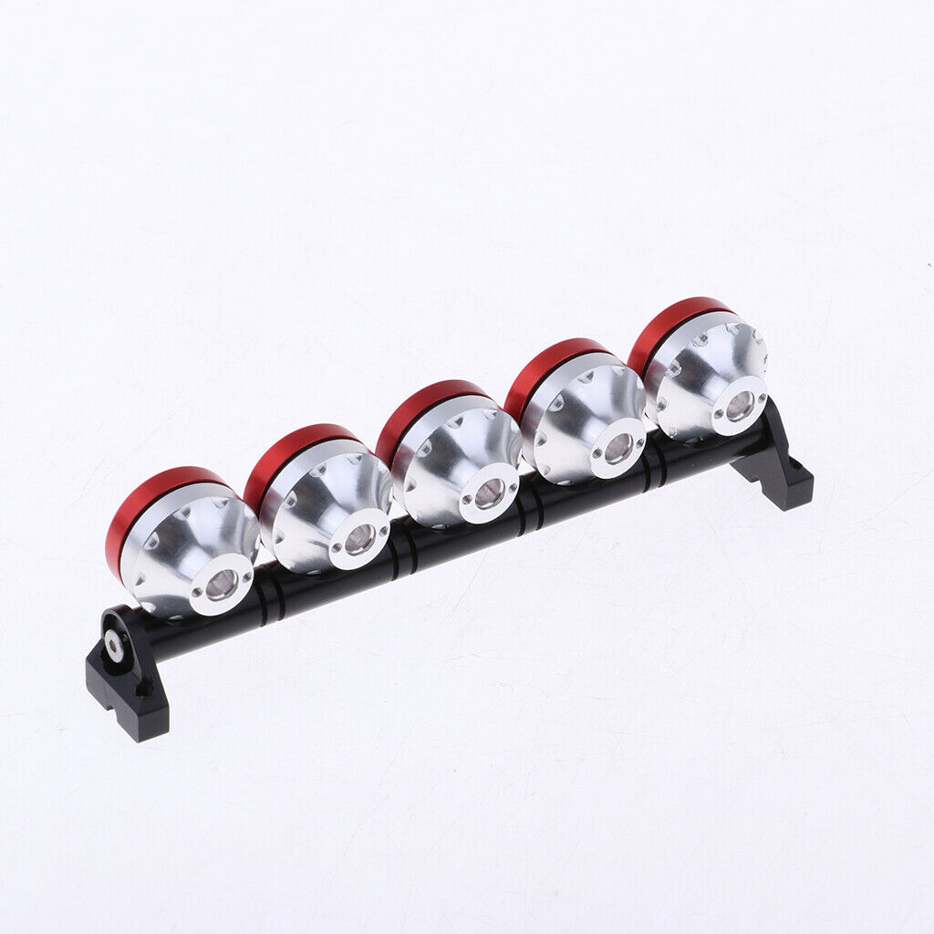 5pieces 1/10 LED Light Bar for RC Car  TRX4 D90 Axial SCX10 Red