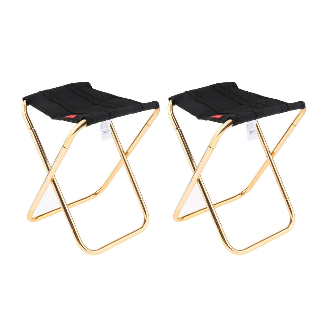 2 Pieces Folding Stool Small Collapsible Chair Barbecue Stool Lightweight