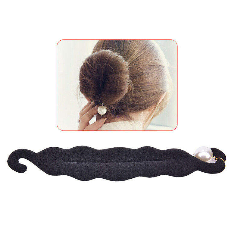 2PCS Magic Sponge Clip Foam Donut Hair Styling Bun Curler Maker Ring TwistBDAU