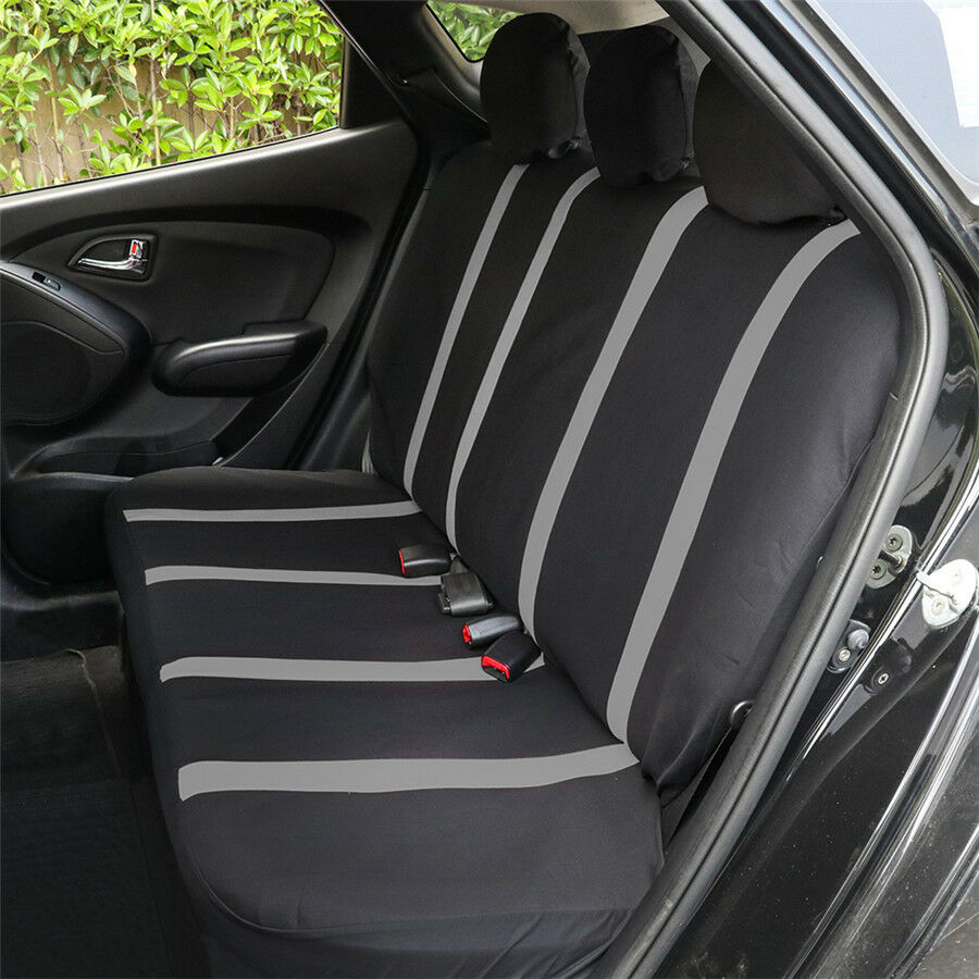 9 PCS Car Seat Cover Set Fit Most Car Interior Accessories Grey Seat Covers