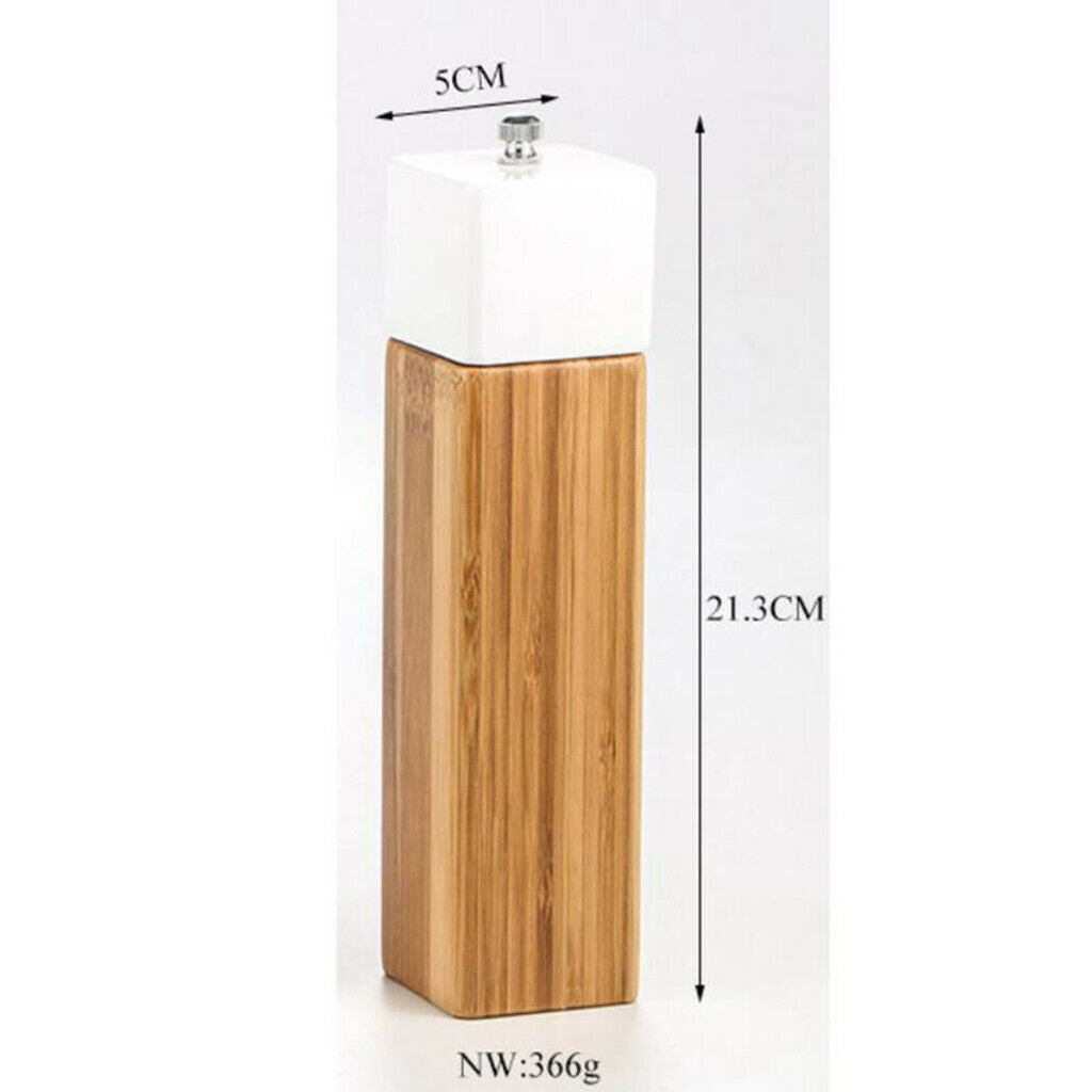 Solid Wood Bamboo Kitchen Pepper Mill Grinder Muller 21.3 x 5cm