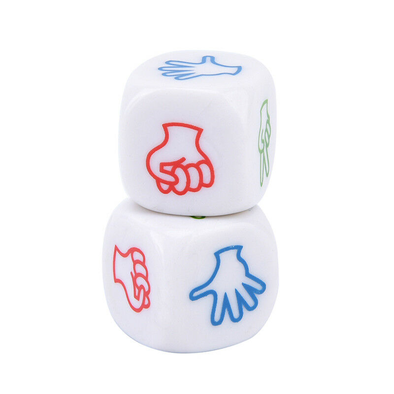 2Pcs Finger Guessing Game Dice Toys Scissors Stone Family Party Board Gam.l8