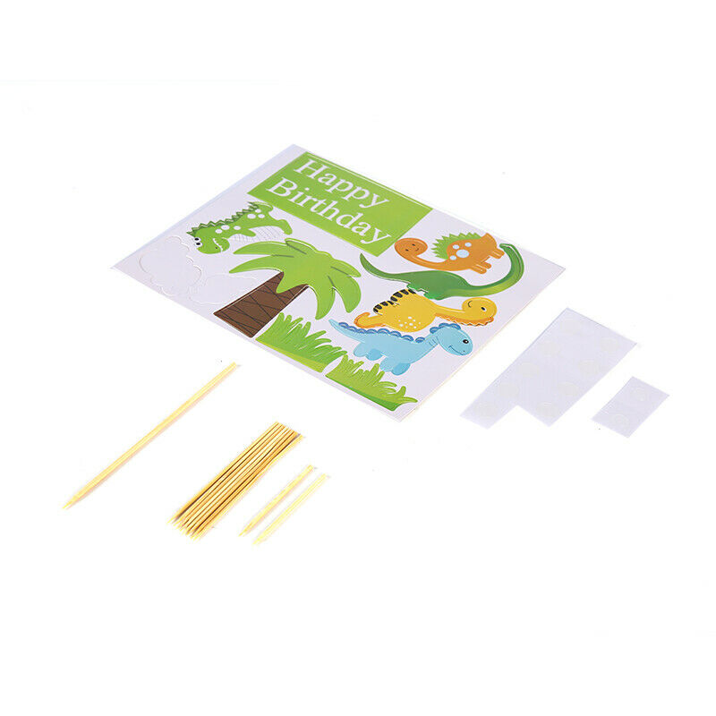 Dinosaur Cake Decorating Cake Topper Green Grass Decoration  Cartoon Anim.l8