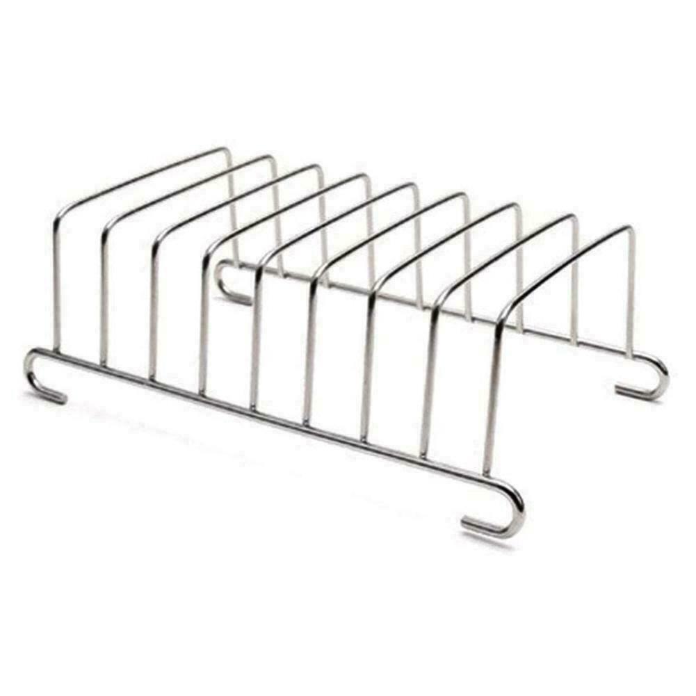 Plated 6 Slots Toast Bread Loaf Slice Serving Rack Holder Stand