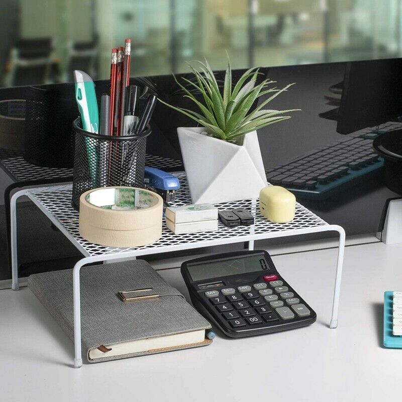Kitchen Cupboard Organiser Pack Metal Wire Storage Shelfs Insert Rack for KiZ3N6