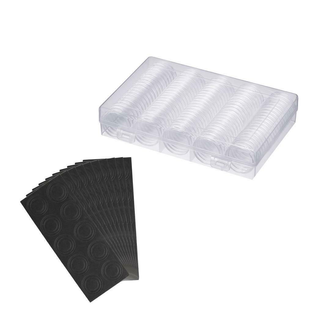 Clear Coins Display Storage Box Collectible Case For Certified Coin Black