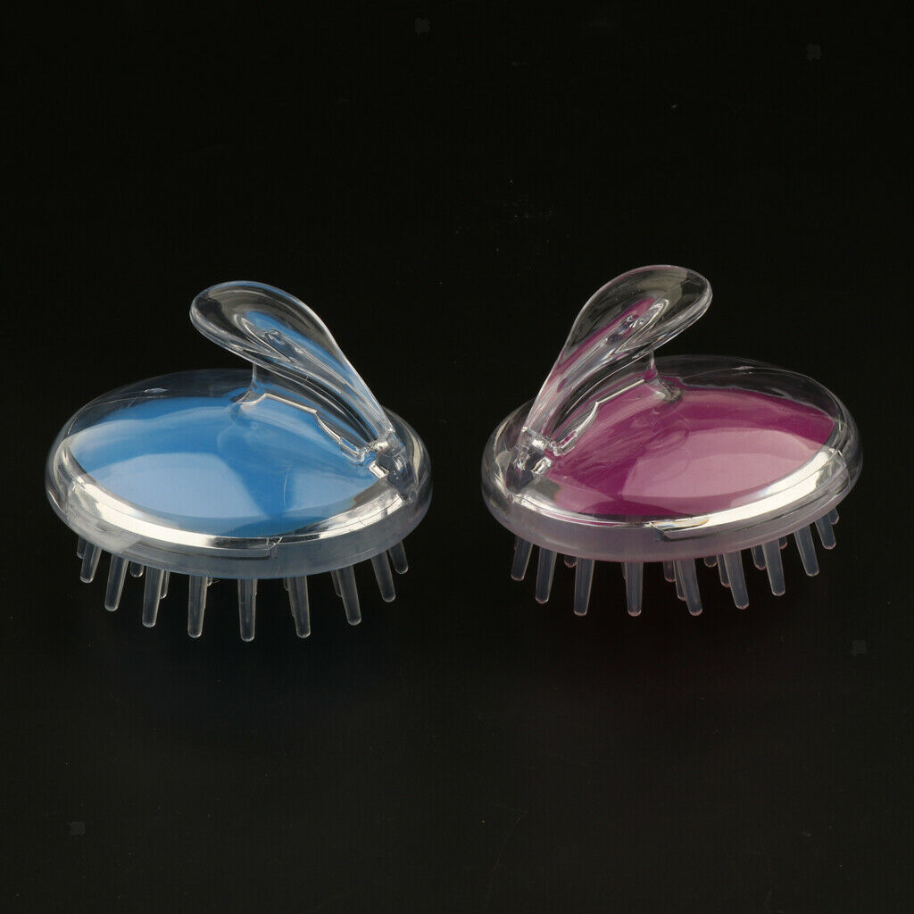 2X Multifunctional Silicone Scalp Massage Brush Baby Kids Hair Shampoo Brush