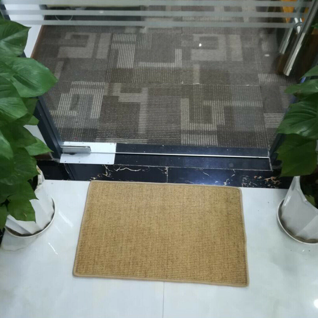 Natural Fiber Sisal Rectangle Doormat Indoor Outdoor 50x80cm