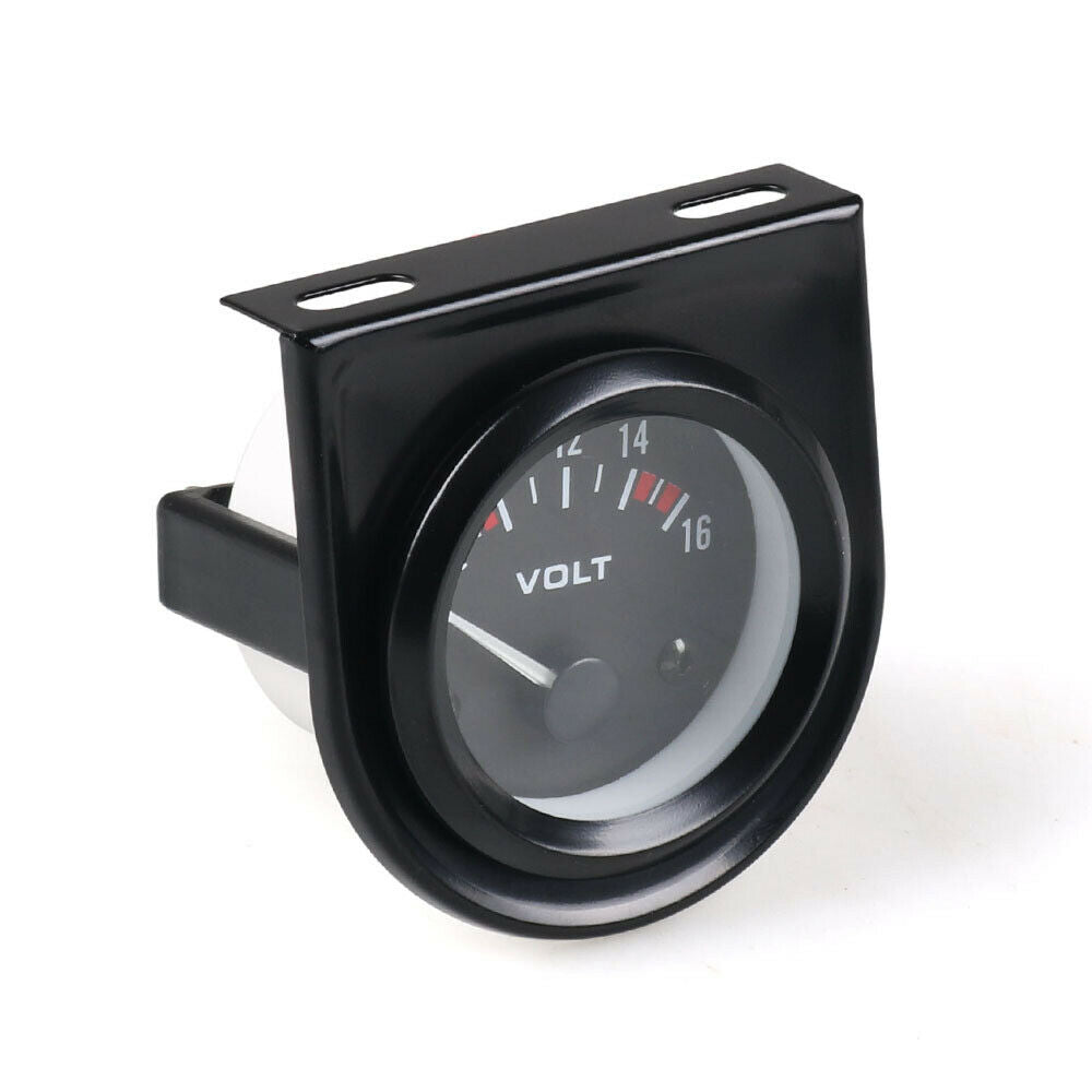 2"52mm Universal Voltmeter 8-16V Volts Gauge White Light Voltage Gauge Car Meter