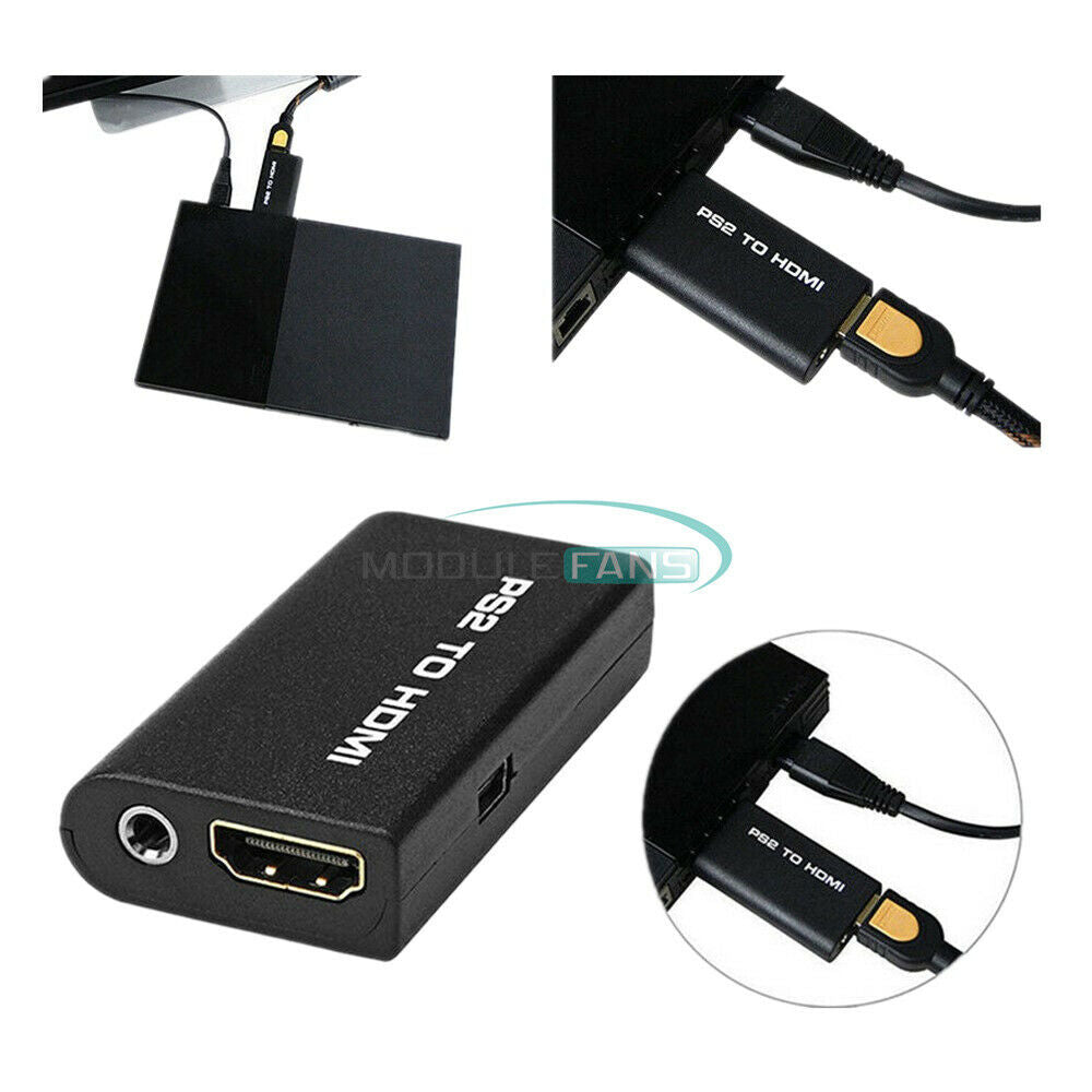 3.5mm PS2 to HDMI Audio Video Cable AV Adapter Converter Audio Output for HDTV