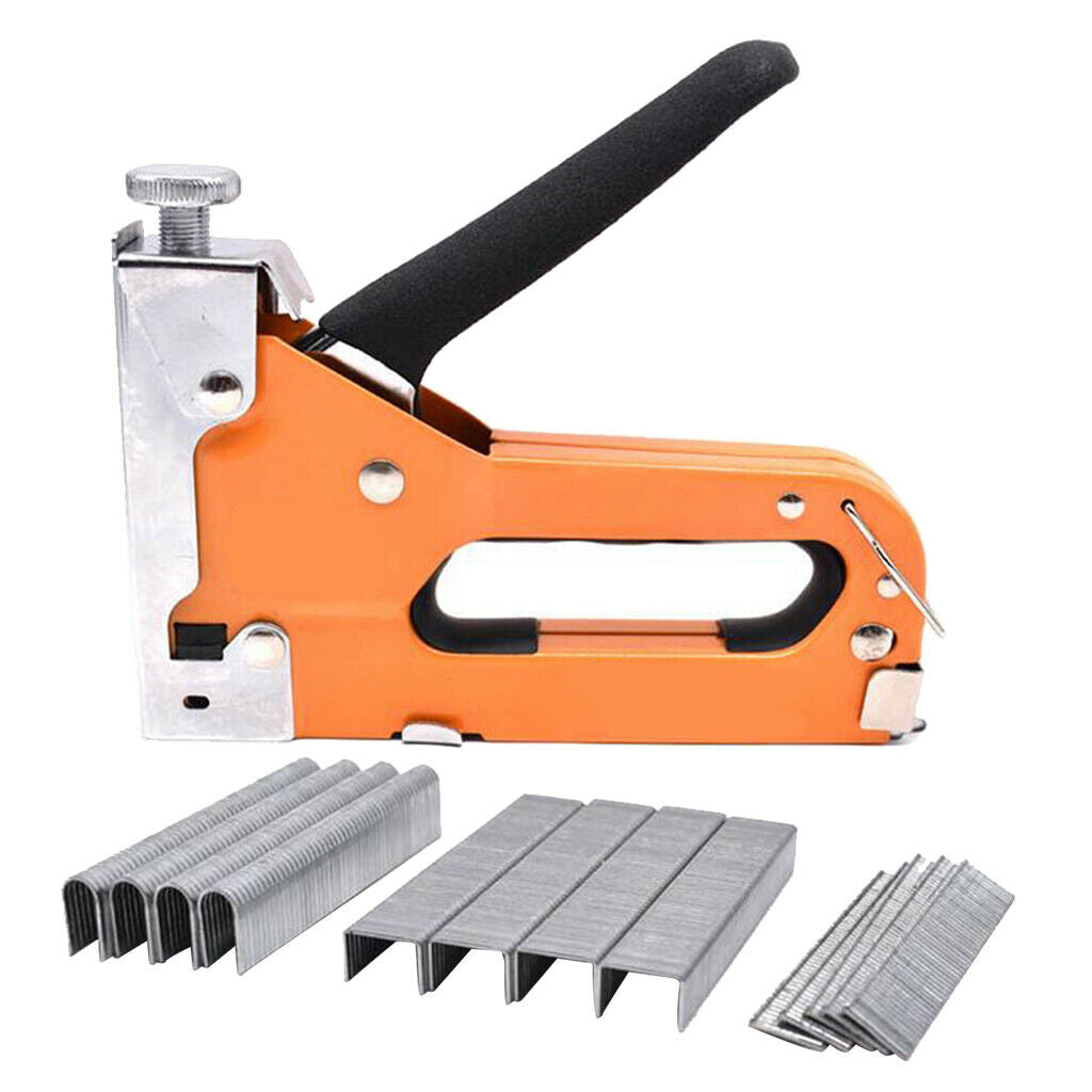 Heavy Duty Staple Gun Stapler Tacker + 600 nails 3 in 1 Powerful Hand Tool Wood