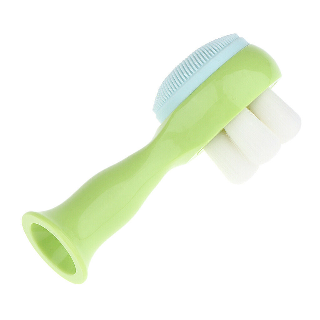 Silicone Facial Cleanser Massager Deep Pore Cleansing Face Brush Green
