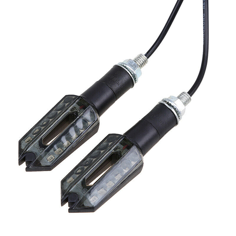 2PC Amber LED 8mm Motorcycle Turn Signal Lights 12V M8 Bolt Indicator Universal