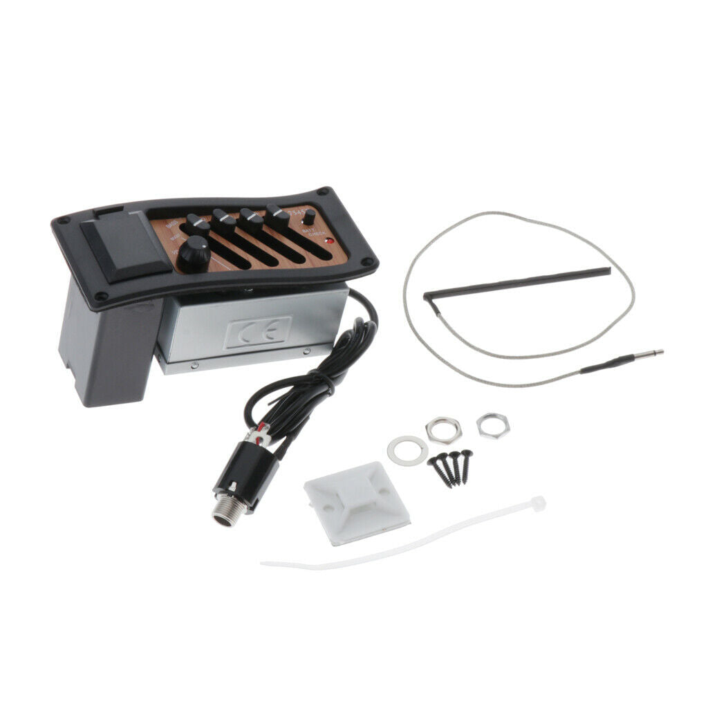 1pc Acoustic Guitar Pickup Pre-Amp Piezo Tuner Active Complete EQ-7545R