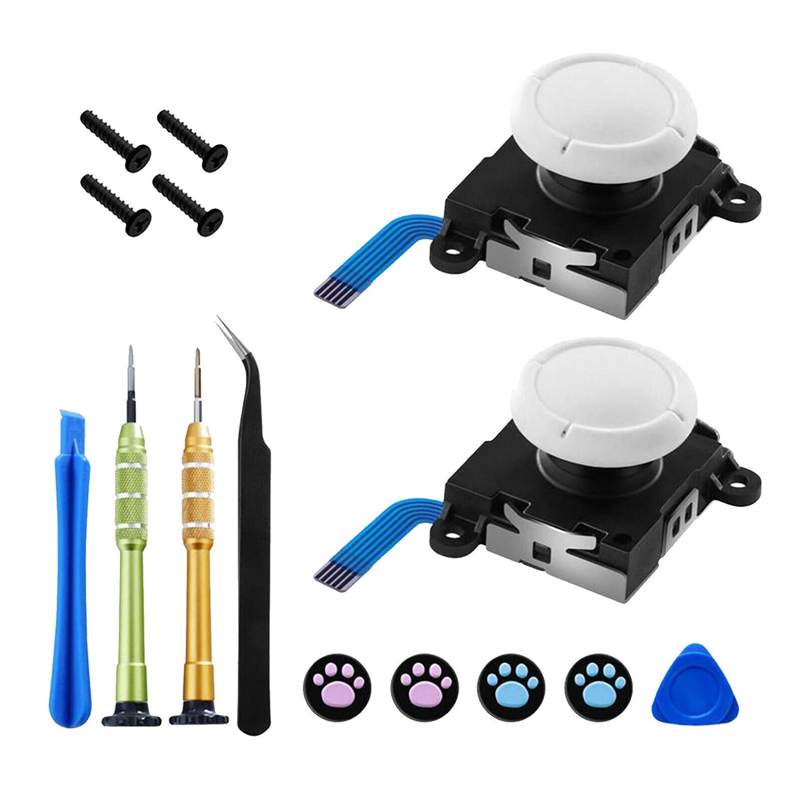 Joystick replacement, (2 pack) analog stick parts for switches