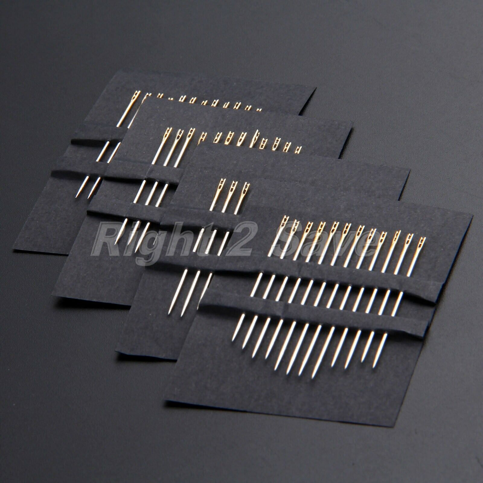 12Pcs Assorted Hand Sewing Needles Self Threading DIY Needlework Arts &Crafts