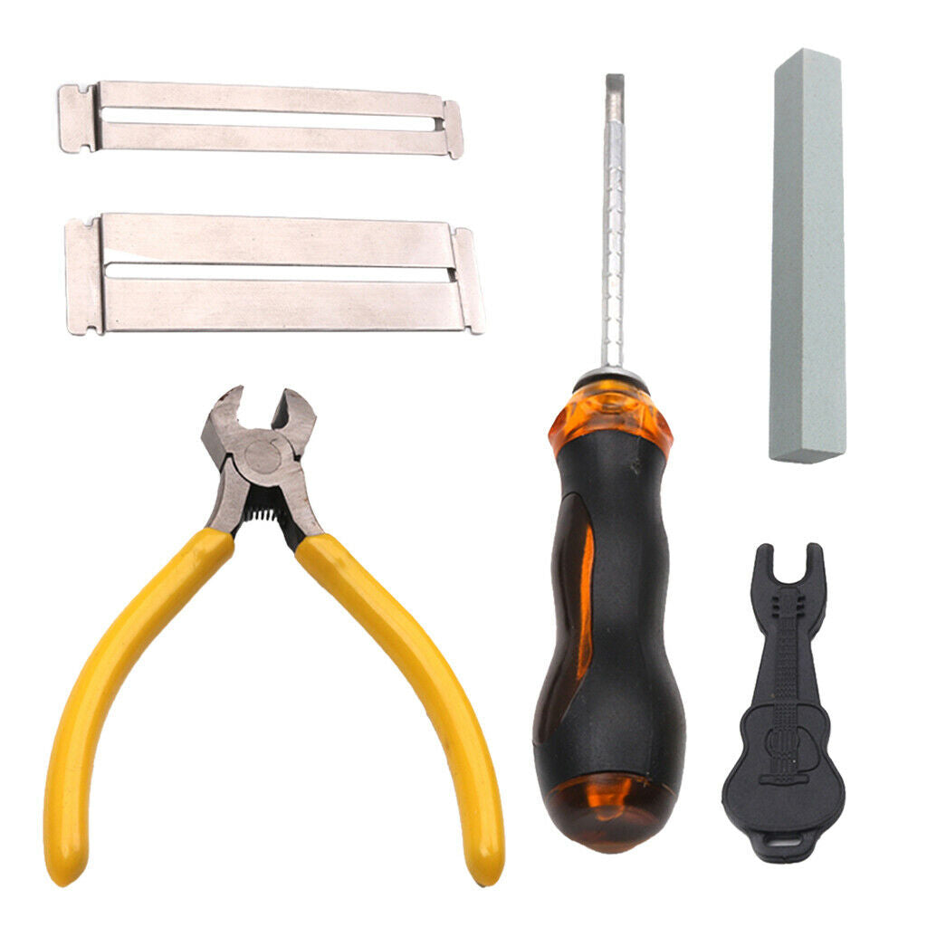 Guitar Luthier Tool Kit Supplies Fret Guards Puller Pliers Leveling Sanding