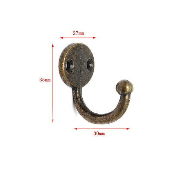 Pack of 18 Chic Clothes Coat Towel Hangers Hooks Door Wall Mounted, with Screws