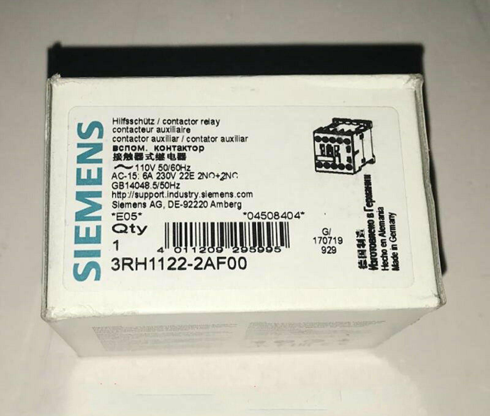 1PCS NEW FOR SIEMENS contactor relay 3RH1122-2AF00 AC110V