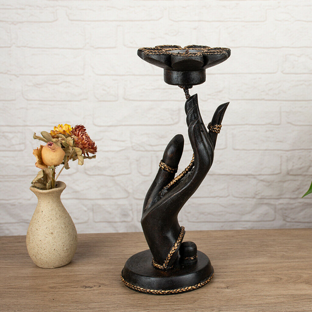 Handmade Creative Buddha Tea Light Candle Holder Retro Ornaments Living Room