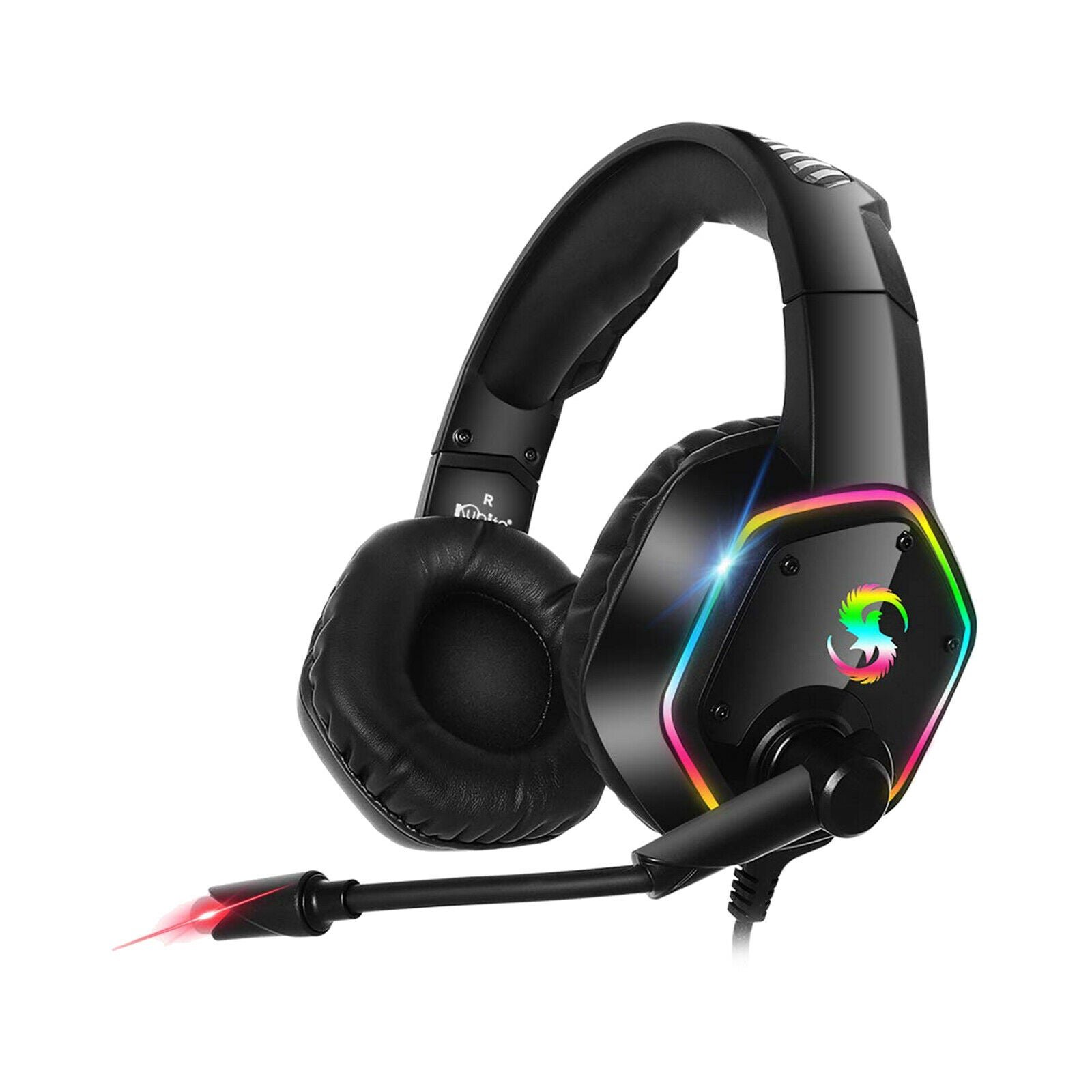 Premium LED Gaming Headsets 7.1 Channel 3.5mm/USB RGB 50mm Drive for PS4 PC