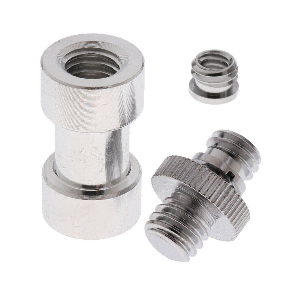 3 Pieces 1/4" 3/8" Metal Threaded Umbrella Spigot Screw Converter Adapter for