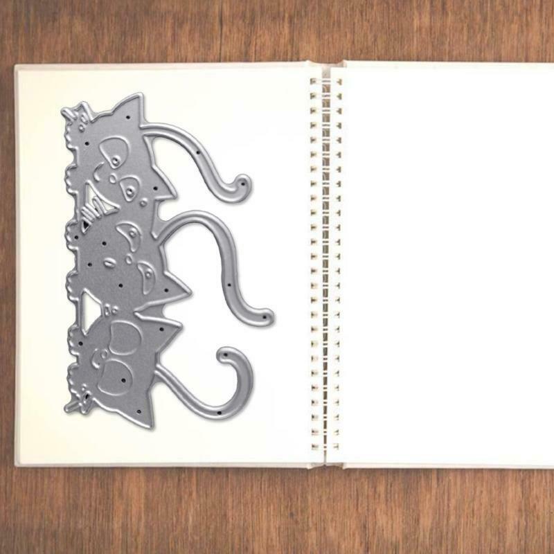 3 Cartoon Cats Carbon Steel Cutting Dies DIY Scrapbooking Photo Album Embossing