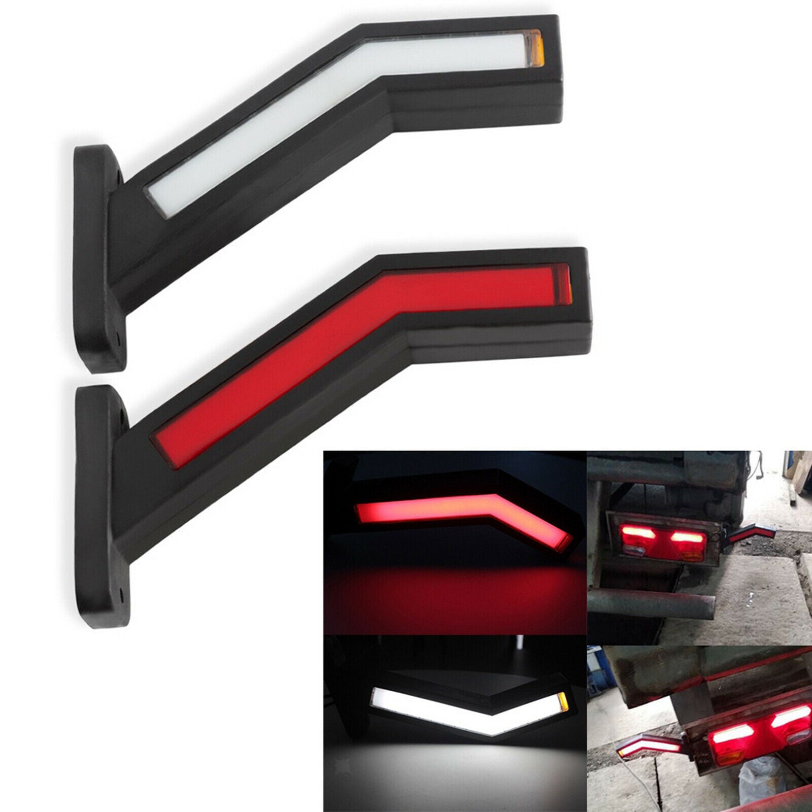 2Pcs LED Neon Stalk Side Marker Lights Lamp End Outline Lighting Waterproof