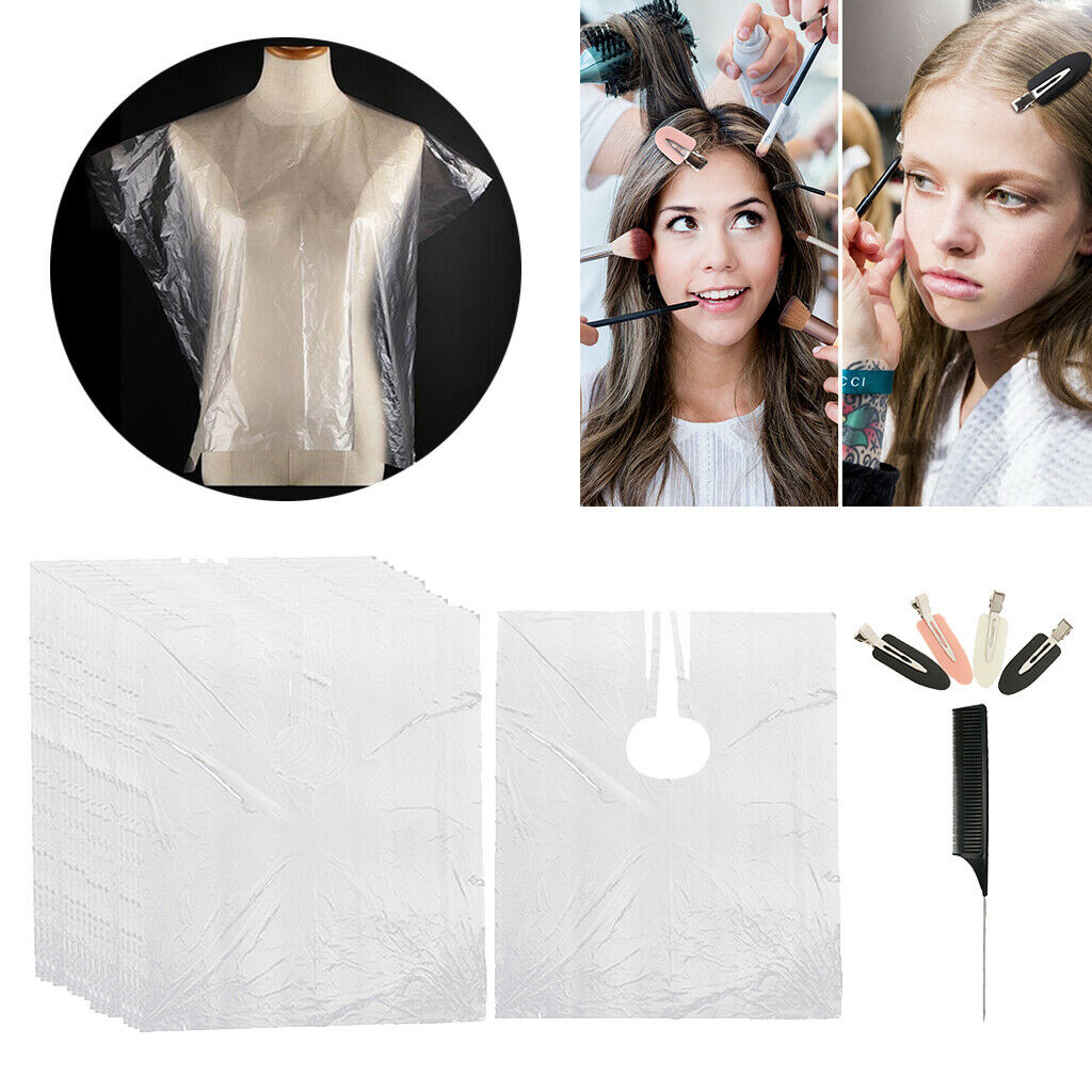 100pcs Disposable Hair Cutting Cape Hairdressing Apron Cloth for Barber Shop