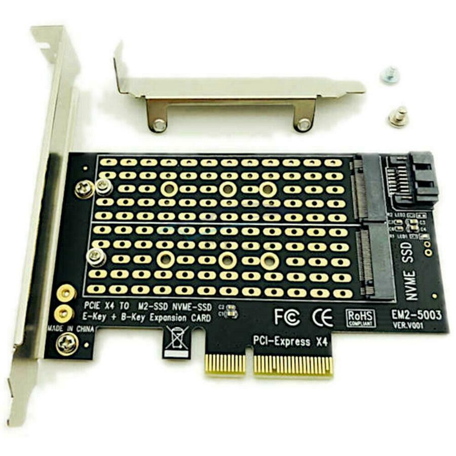 1 × PCI-E To M.2 NVME Adapter For PCI-E X4 X8 X16 Slot With Low Profile Bracket