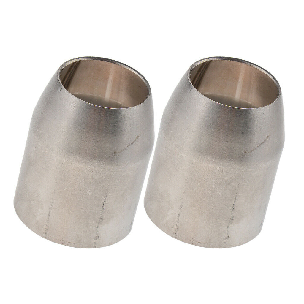 2Pcs 2.0 to 1.5 inches Motorcycle Exhaust Pipe Adapter Reducer Connector for
