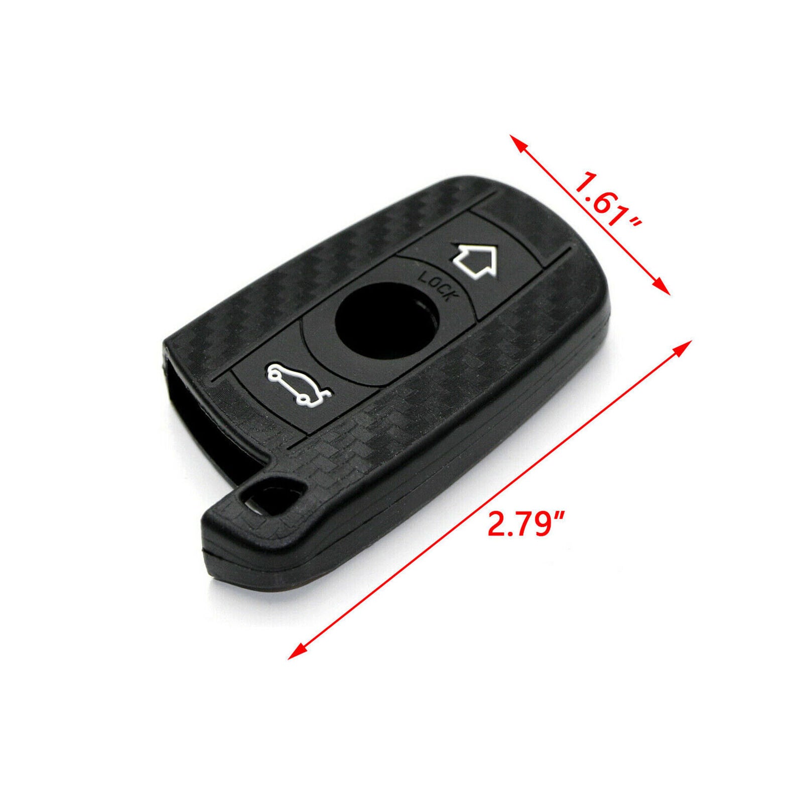 Carbon Fiber Pattern Soft Silicone Key Fob Cover For BMW First Gen Keyless Fob