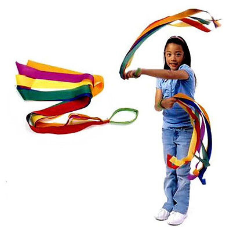 Rainbow Ribbon Kids Sport Rhythmic Gymnastics Exercises Cheerleading Fitne.l8