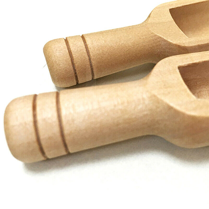 Mini Wooden Scoops Bath Salt Spoon Candy Flour Spoon Scoops Kitchen Utens.l8