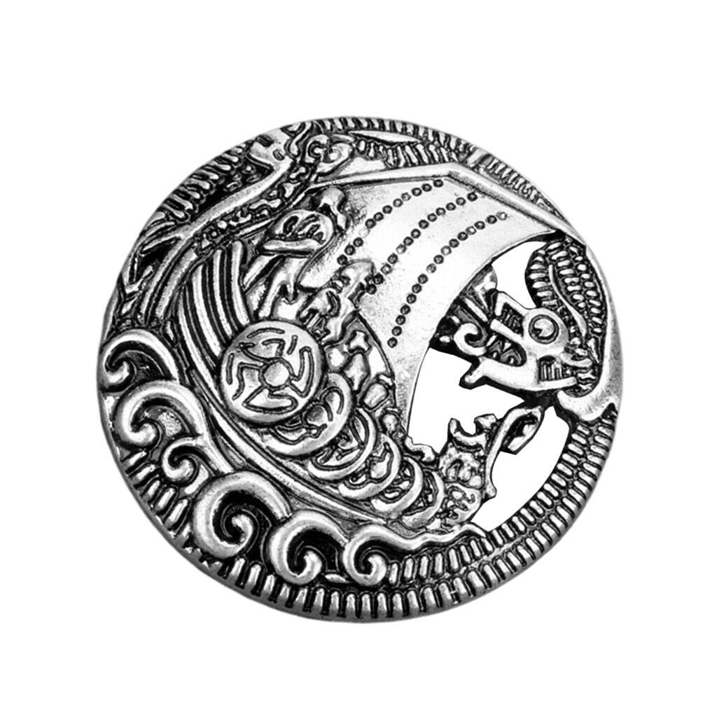 Set of 8 Retro Norse Viking Symbol Brooch Nordic Cloak Shawl Pins Corsage