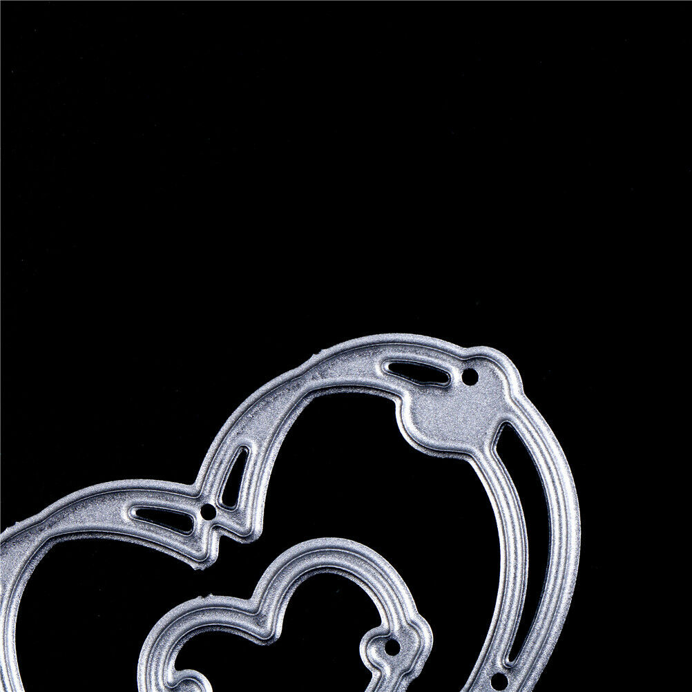 2pcs/set Love Heart Metal Cutting Die Stencils for DIY Card Scrapbookin.l8