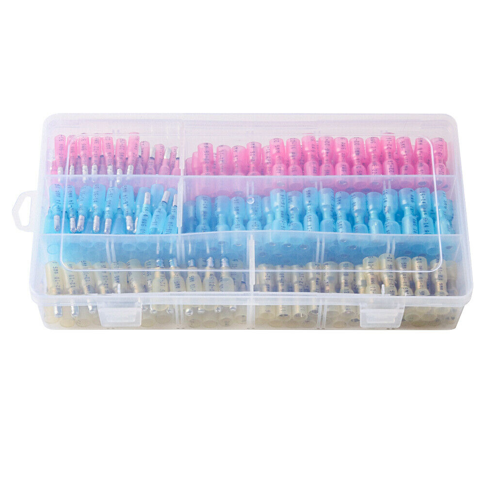 300Pcs Heat Shrink Bullet Wire Connectors 22-10AWG Male Female Crimp Terminals