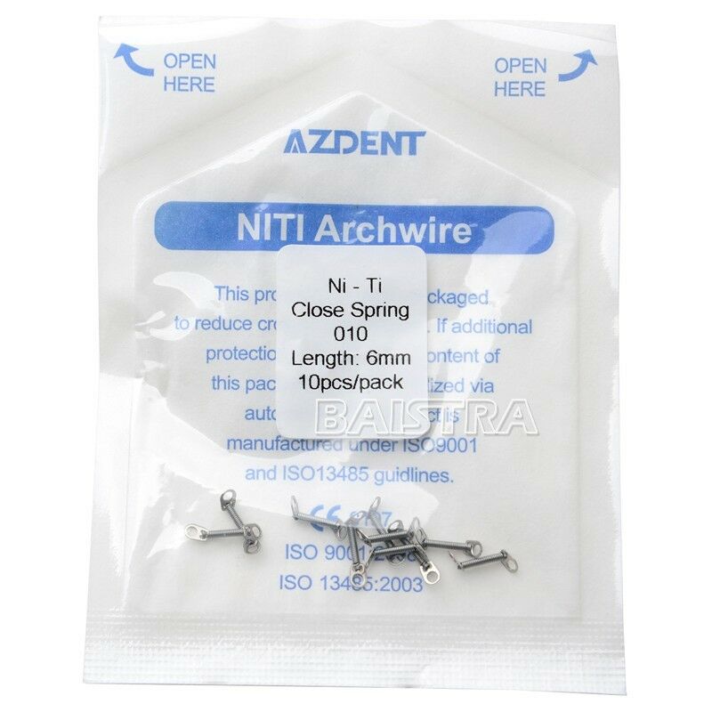 20 Packs AZDENT Dental Orthodontic Closed Coil Spring Size 0.010" 6mm Length
