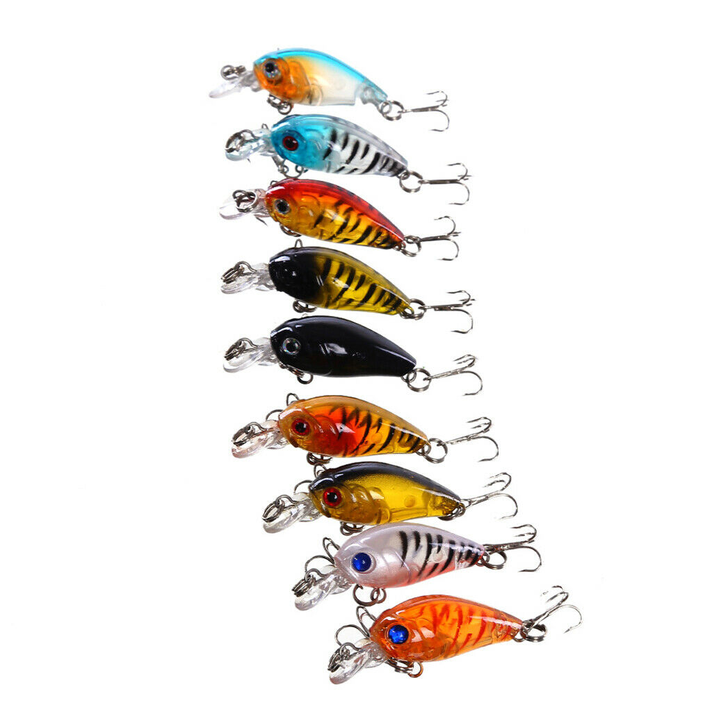 19pcs Artificial Bionic Fishing Lure Crankbait Minnow Hard Fishing Lure Hook